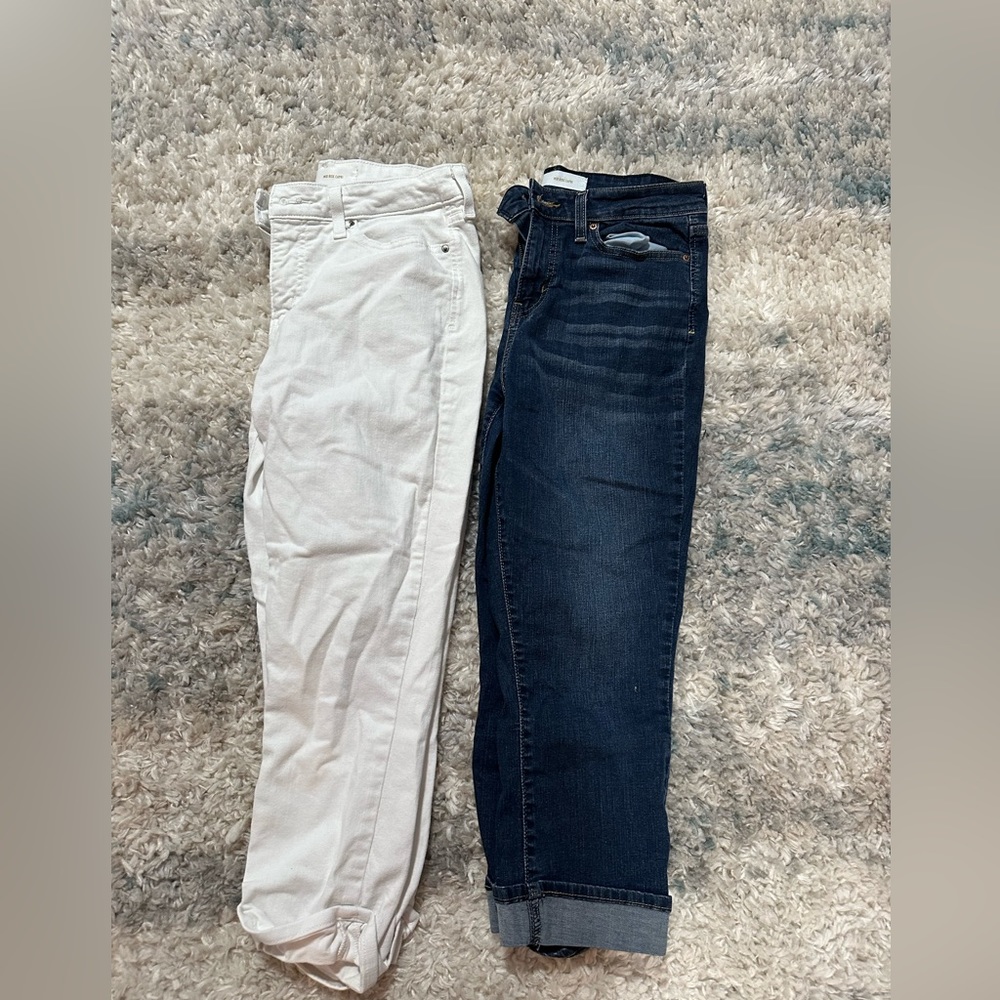 Capri Jeans Blue and White Size 8